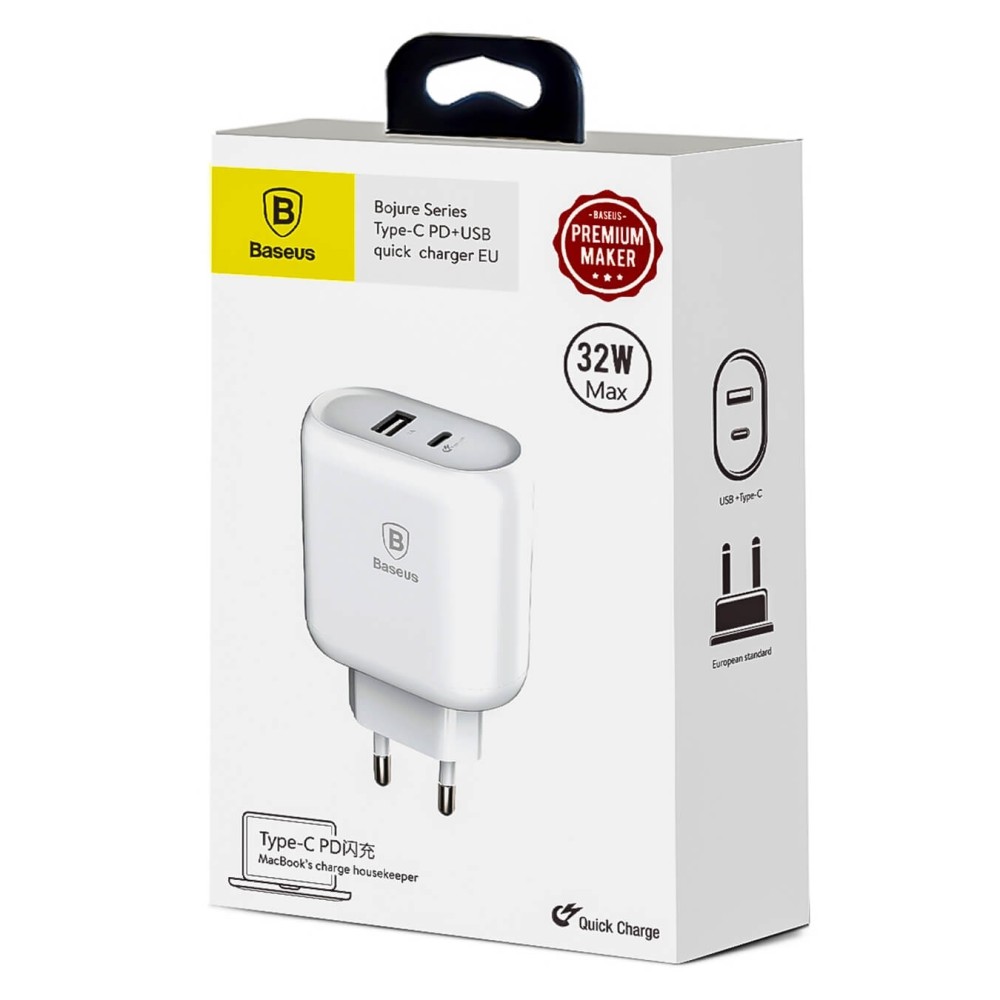 Bojure SeriesType C PD+U QC ladegerät 32W Kabel USB C / Lightning 1M