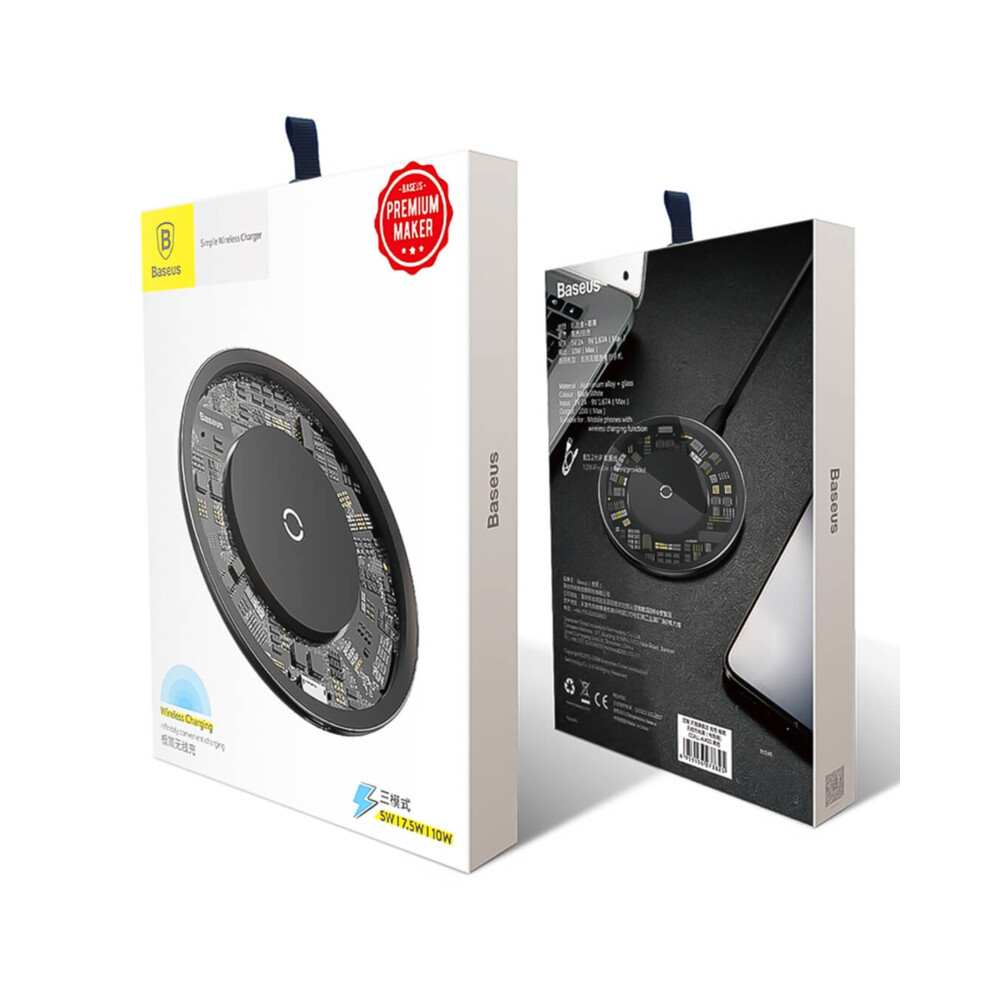 Cargador Qi inalámbrico simple de 10 W (edición de carga rápida)