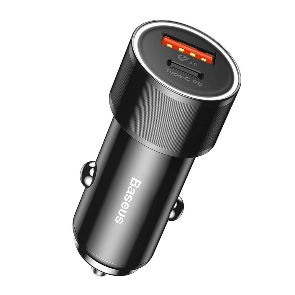 Cargador de coche DUOS QC 3.0 & PD 3.0 Max 36W USB C / Cable Lightning 1M