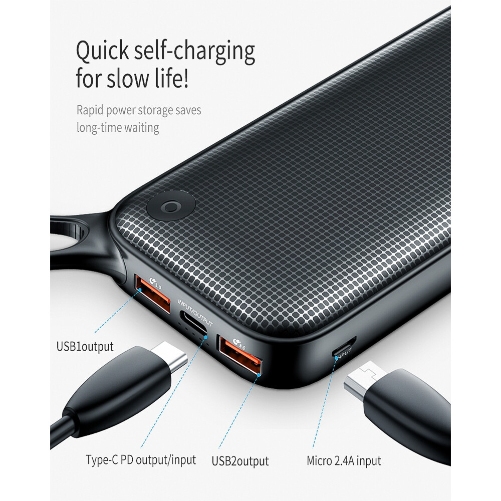 Powerbank równoległy z 20000mAh, QC 3.0, Power Delivery 3.0 18W