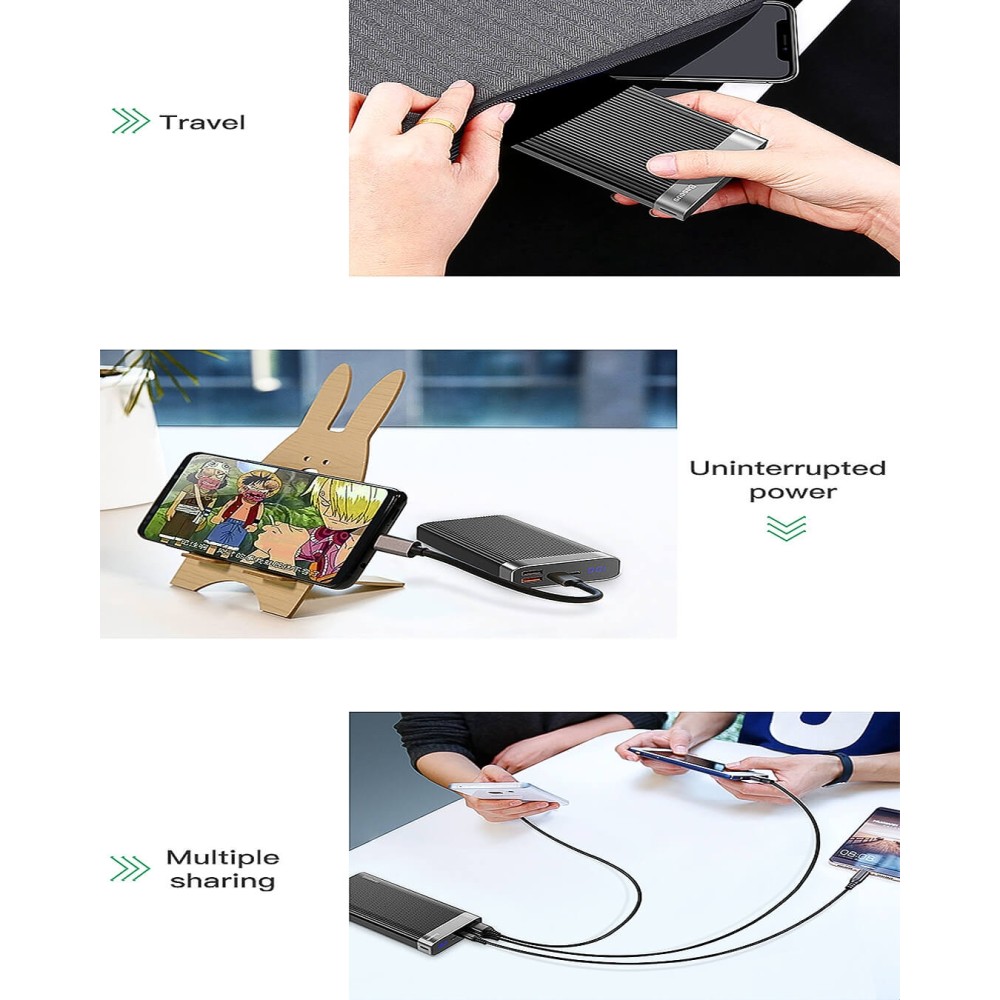 Powerbank Parallel s 20000 mAh, QC 3.0, Power Delivery 3.0 18 W