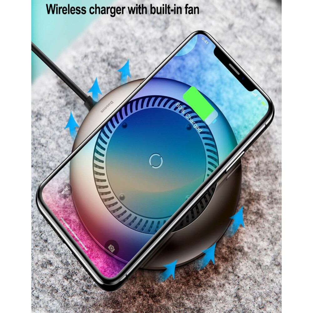 Cargador Qi inalámbrico Baseus Whirlwind de 10 W (edición de carga rápida)