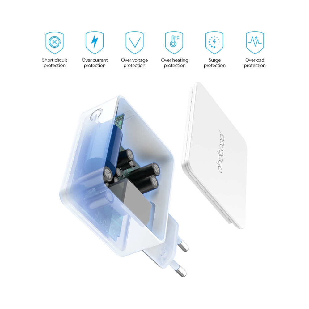Dodocool DC58 oplader Type-C 3A, 45W, Power Delivery 3.0