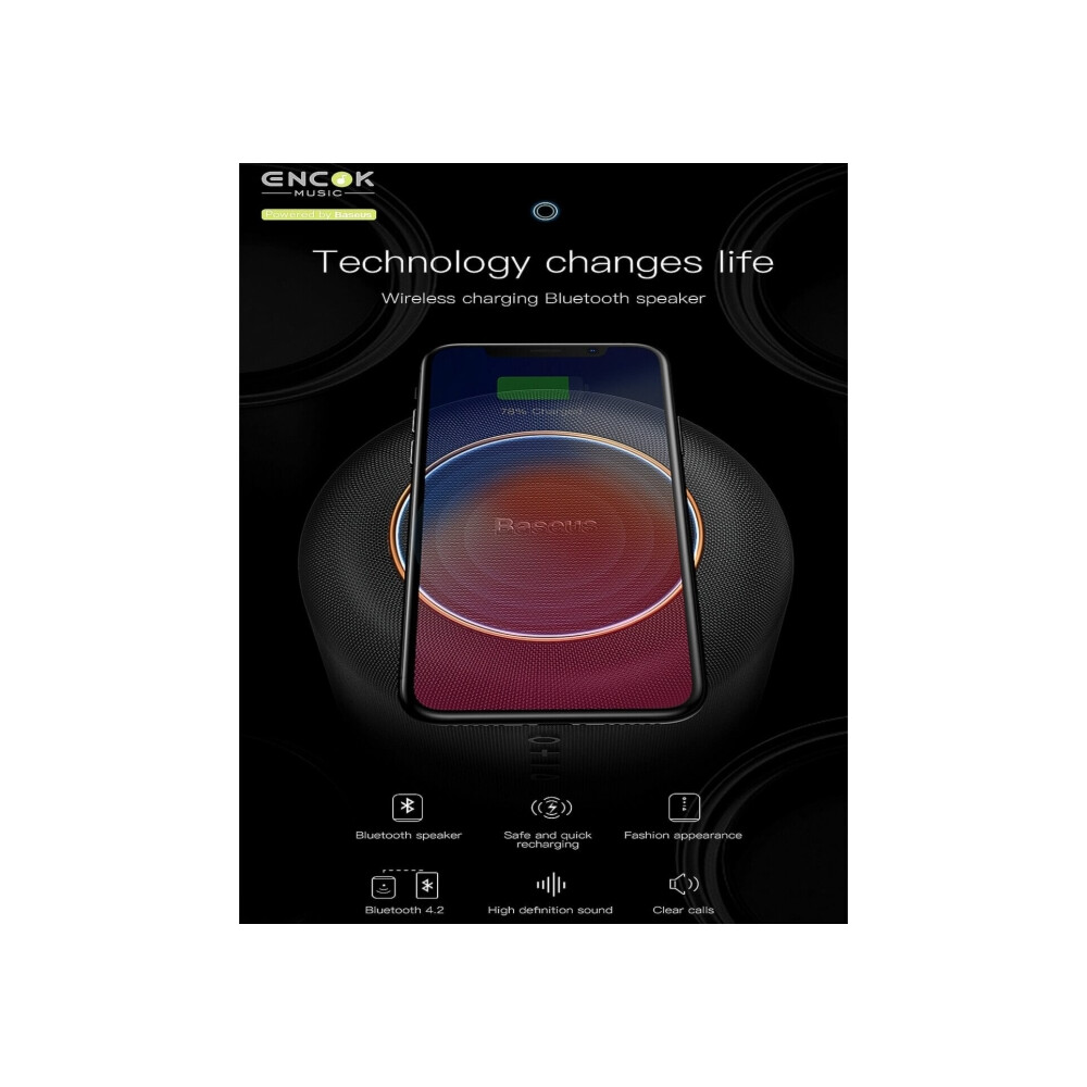 Baseus Encok Bluetooth Lautsprecher E50 mit Qi Ladegerät