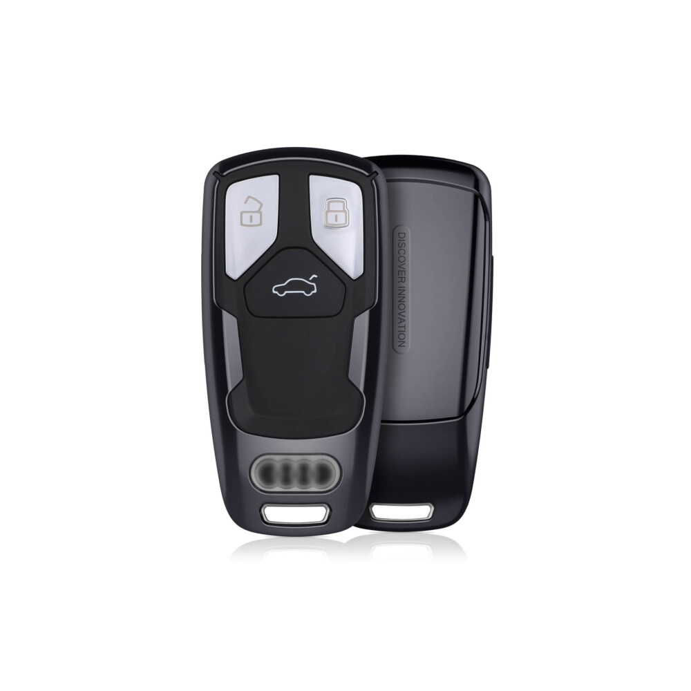 Audi A4L, A4, A5, TT RS, TT, TTS Car Key Case Cover-Negro