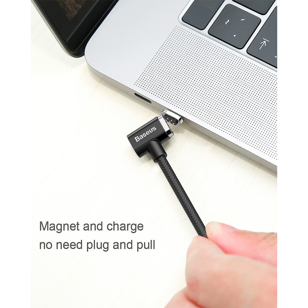 Baseus magnetiga laadimiskaabel Type-C kuni Type-C 1,50m 4,3A andmekaabel