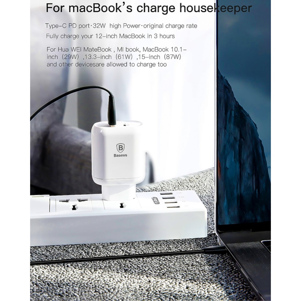 Bojure SeriesType C PD+U QC ladegerät 32W Kabel USB C / Lightning 1M