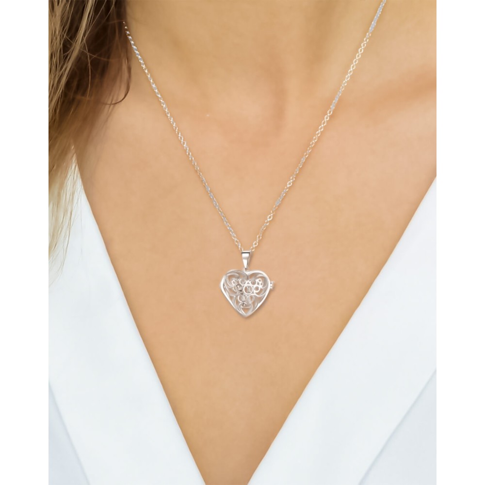 Hjertevedhæng 925 sølv med halskæde