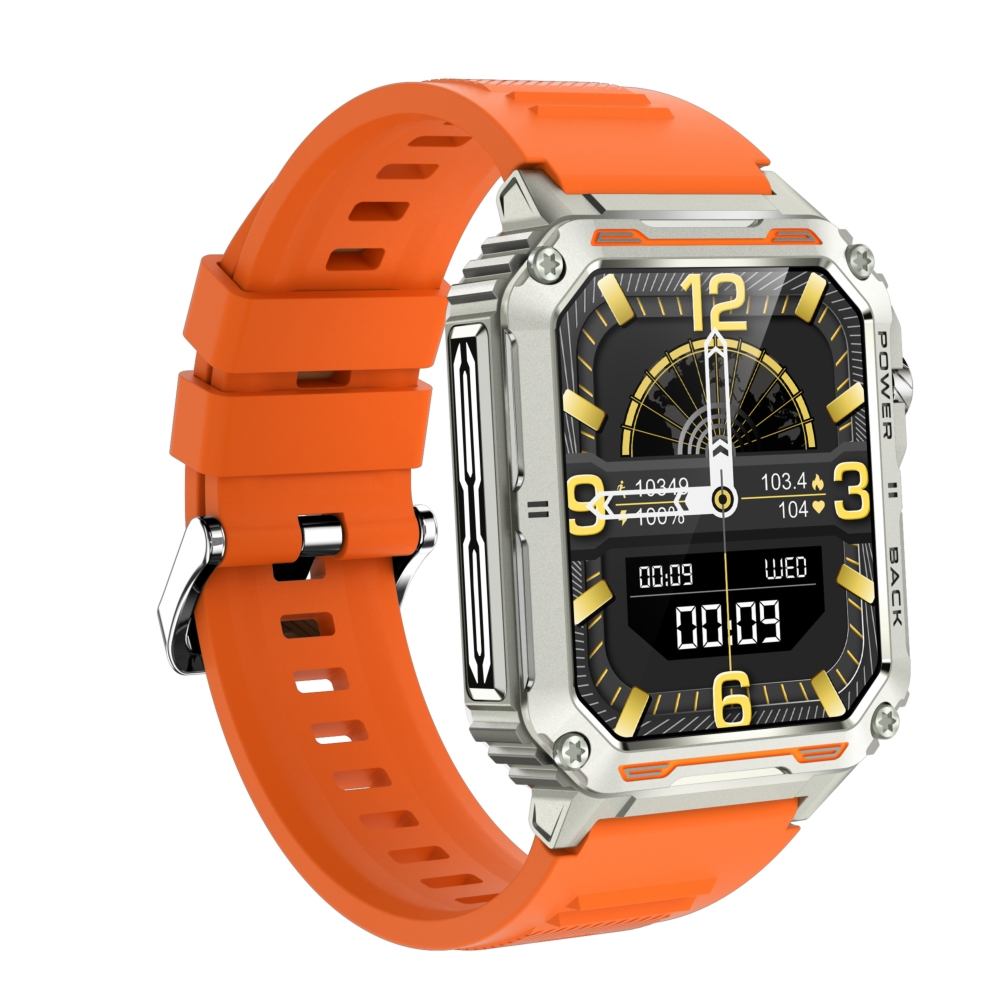 Smartwach Rugged Mens Outdoor Recreation VD38-Silver