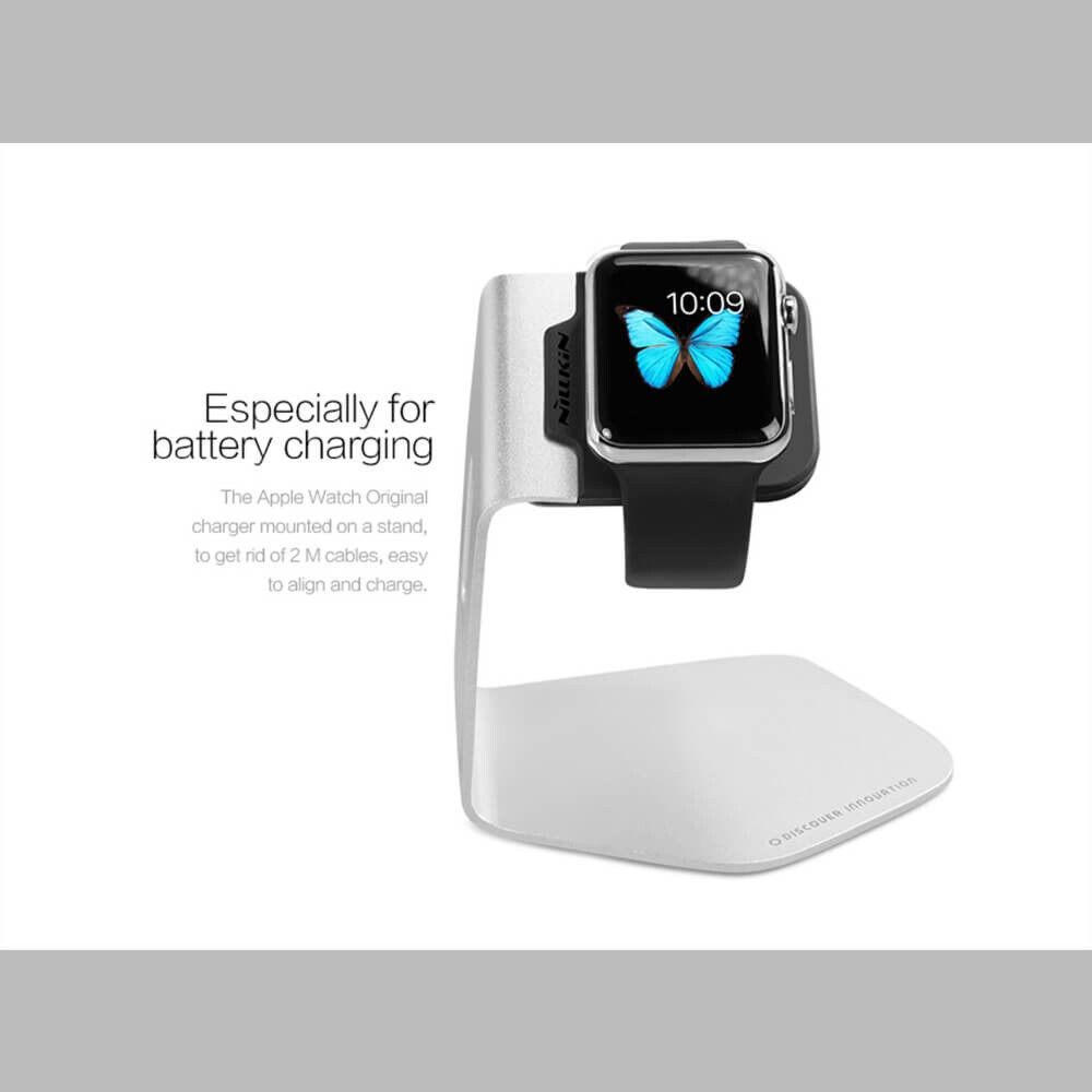 Estación de acoplamiento para cargador Qi con soporte Apple Watch C Aluminio