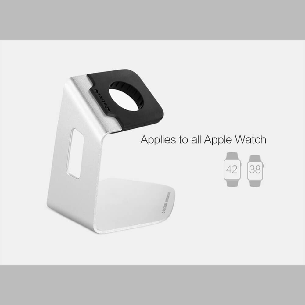 Estación de acoplamiento para cargador Qi con soporte Apple Watch C Aluminio