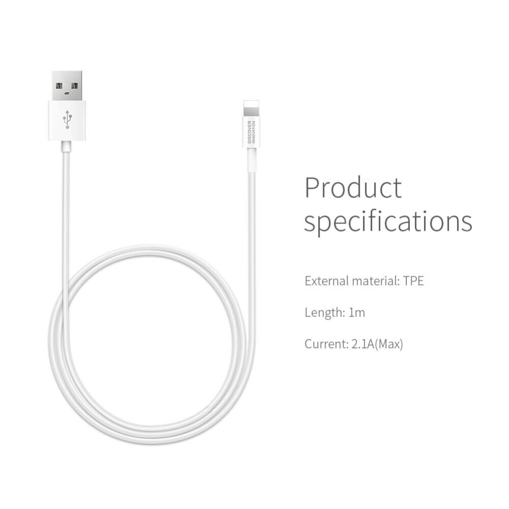 Cable Nillkin USB a Lightning 1m TPE con tacto suave