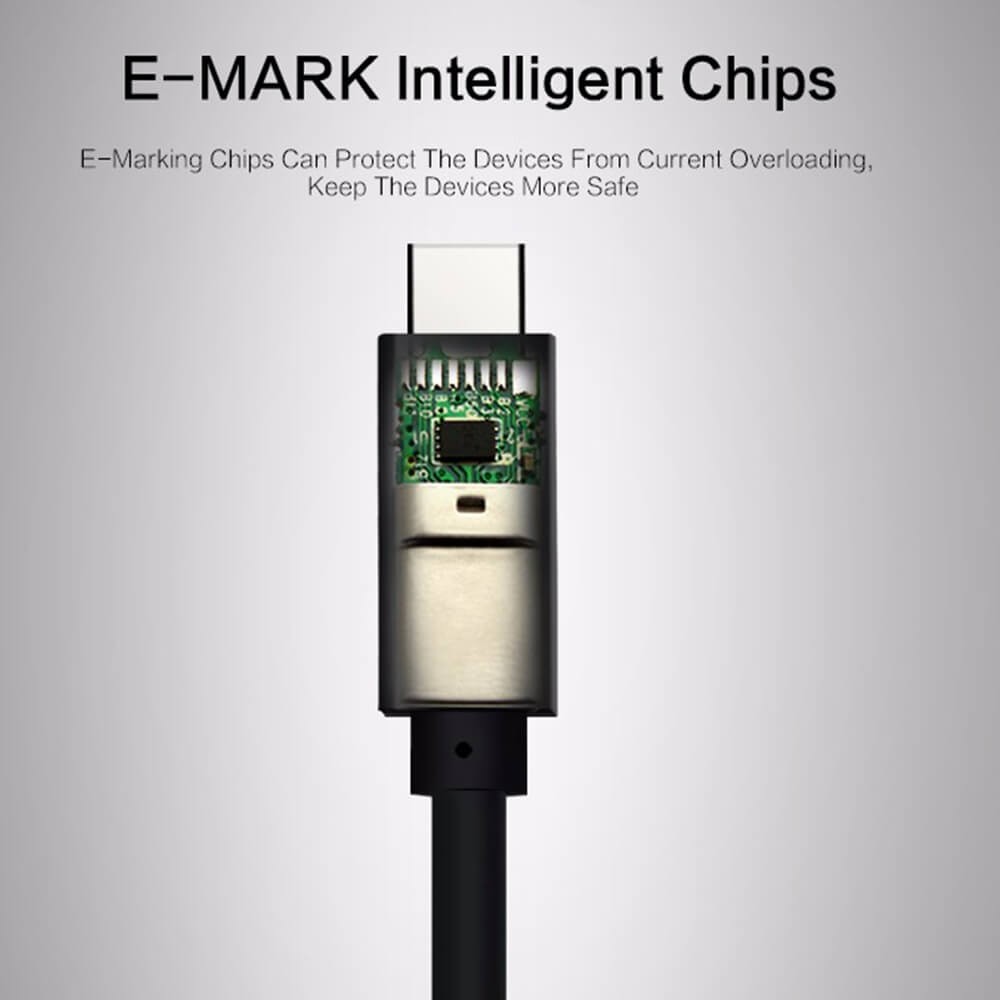Type-C to Type-C cable with Power Delivery 3.0 E-Mark Chip Gen2 3.1 5A- 100W