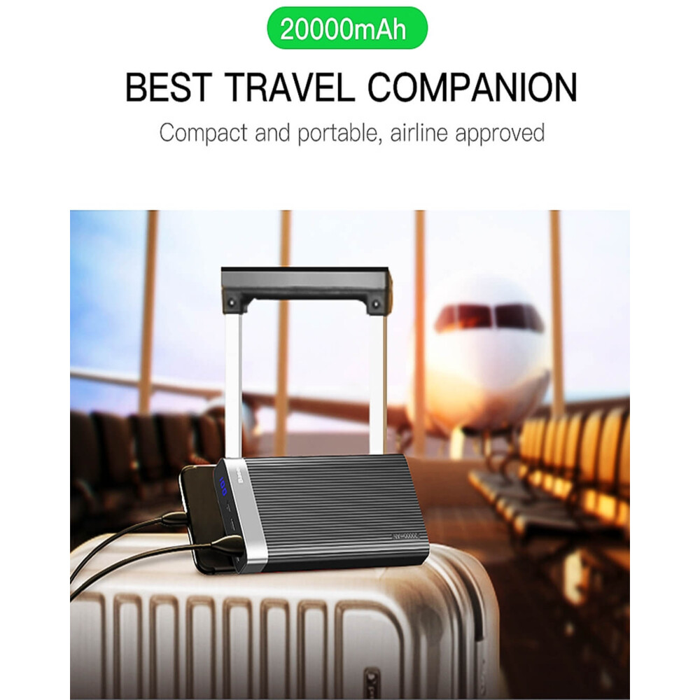 Powerbank równoległy z 20000mAh, QC 3.0, Power Delivery 3.0 18W