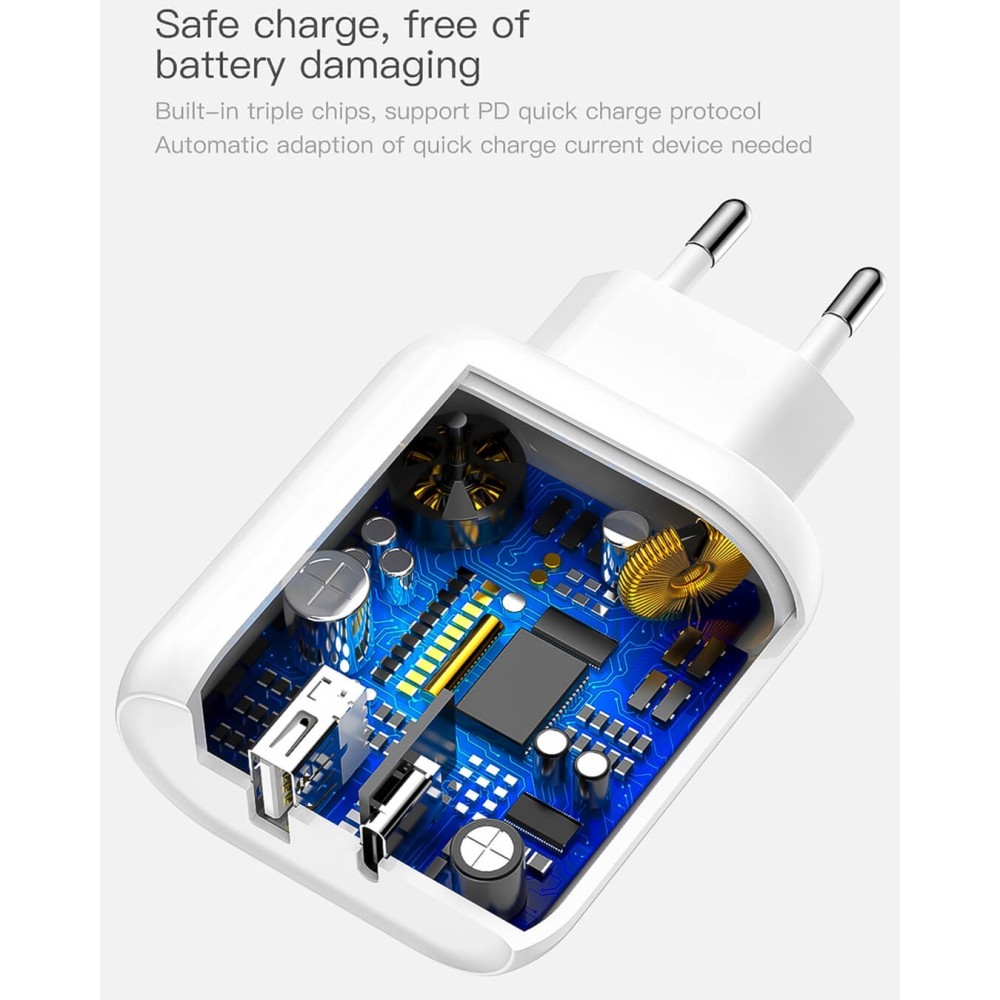 Bojure SeriesType C PD+U QC ladegerät 32W Kabel USB C / Lightning 1M