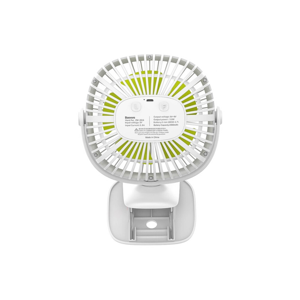 Ventilador de sujeción portátil Luces de ventilador Recargable 2000mAh