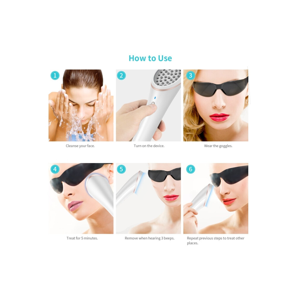 Xpreen trådløs genopladelig let acnebehandlingsenhed