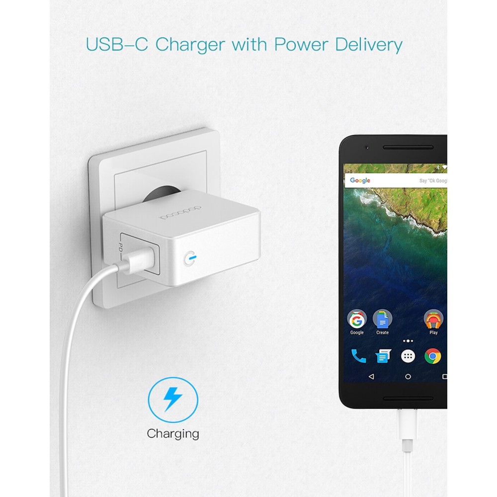 Dodocool DC58 Charger Type-C 3A, 45W, Power Delivery 3.0