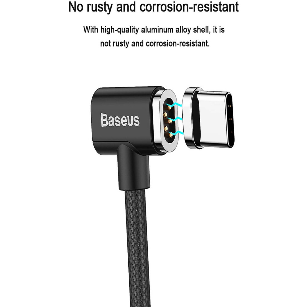 Cable de carga magnético Baseus Cable de datos tipo C a tipo C 1,50 m 4,3 A