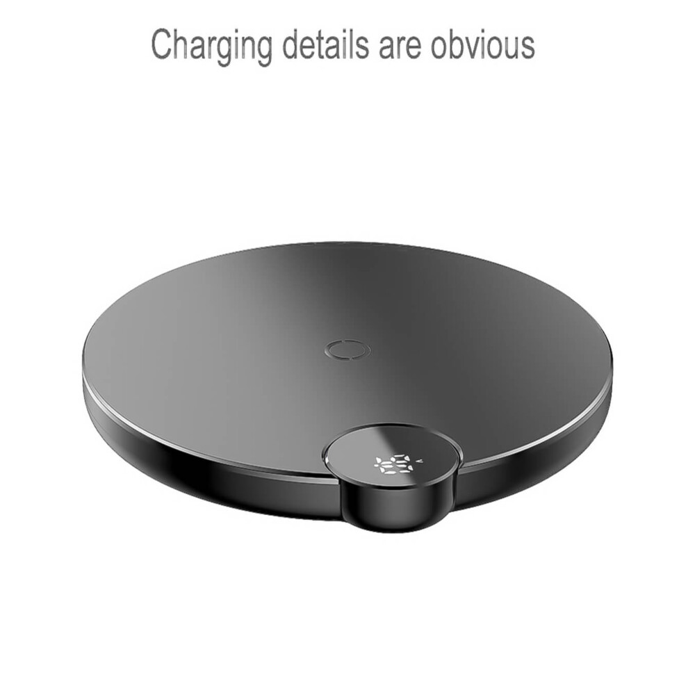 Cargador Qi inalámbrico con pantalla LED digital de 10 W (edición de carga rápida)