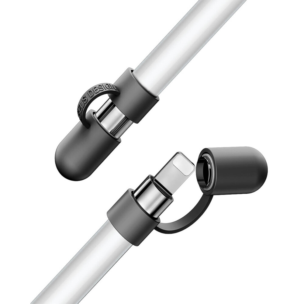 Soporte de silicona para lápiz Apple - Negro