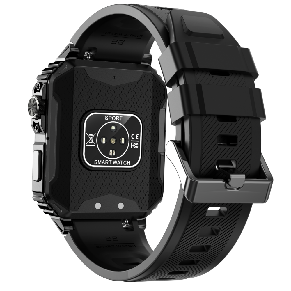 Smartwach Rugged Mens Outdoor Recreation VD38-Black