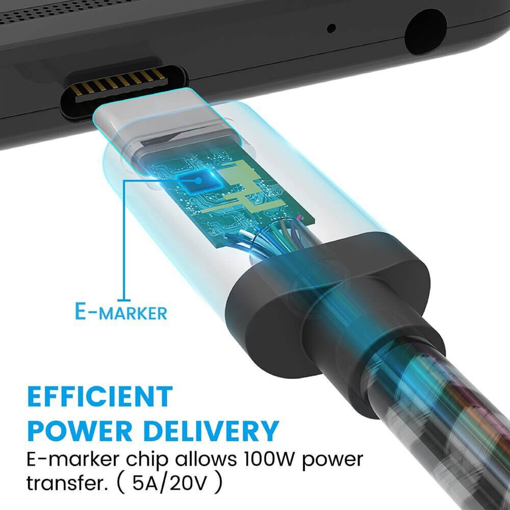 Cable tipo C a Lightning con Power Delivery 3.0 E-Mark Chip Gen2 3.1 5A- 15W