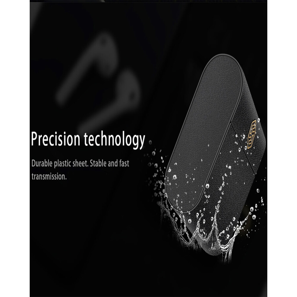 Funda protectora de cuero para cargador Qi inalámbrico AirPods