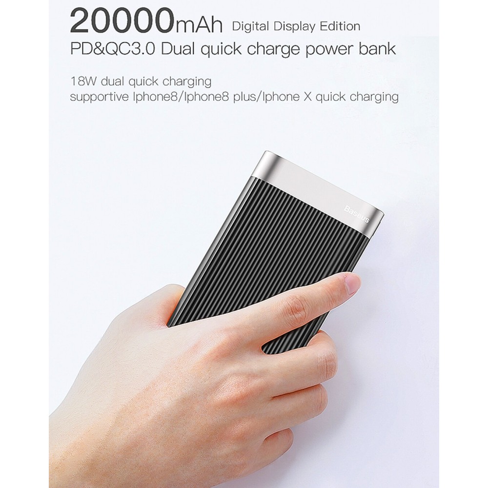 Powerbank Parallel s 20000 mAh, QC 3.0, Power Delivery 3.0 18 W