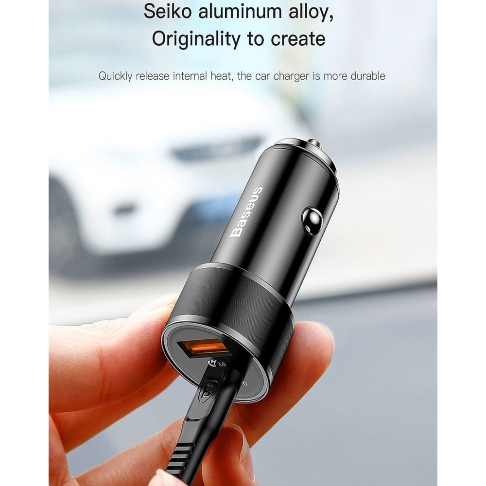 DUOS autolader QC 3.0 & PD 3.0 Max 36W USB C / Lightning kabel 1M