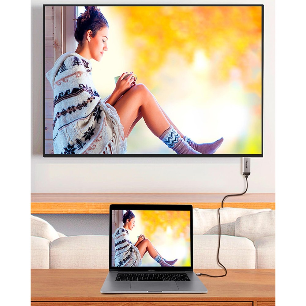 Cable de Vídeo Typ-C a HDMI 1.80m 4K Alta Velocidad