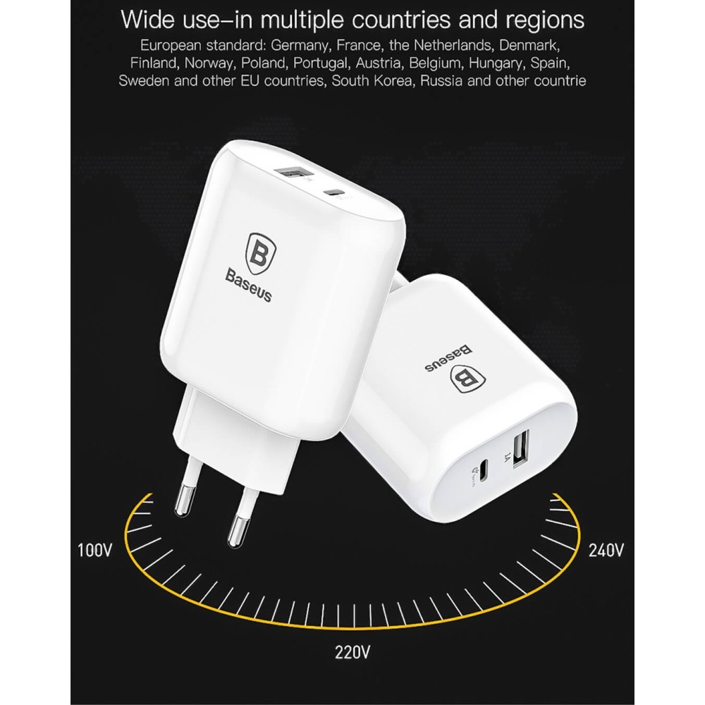 Bojure SeriesType C PD+U QC ladegerät 32W Kabel USB C / Lightning 1M