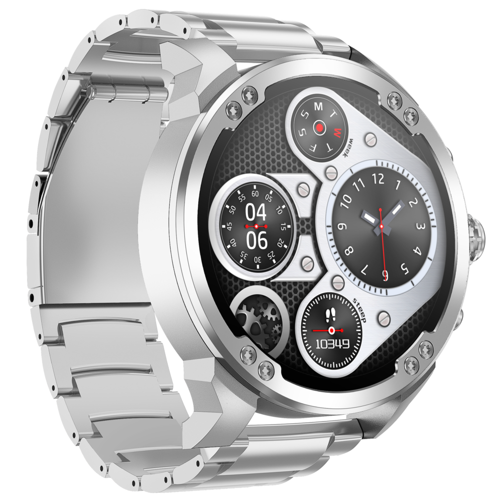 Mode Hybride Smartwatch Mannen Vrouwen Activiteit Tracker VS53-Zilver