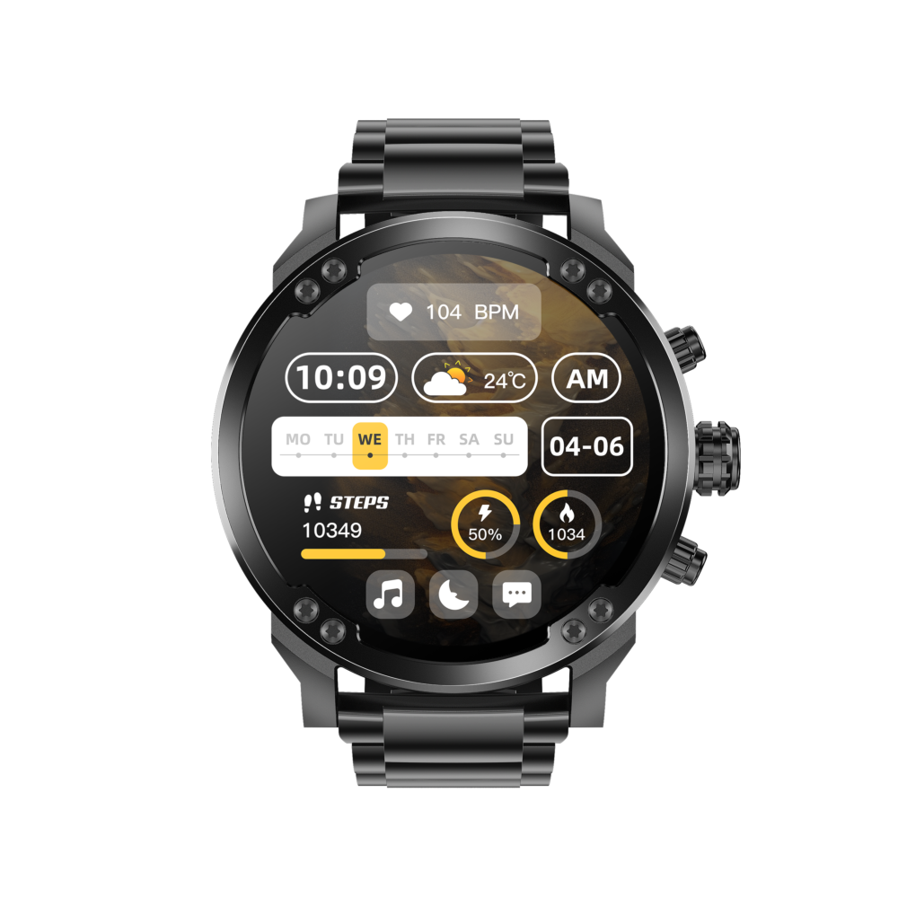 Fashion Hybrid Smart Watch Men Women Activity Tracker VS53-Black