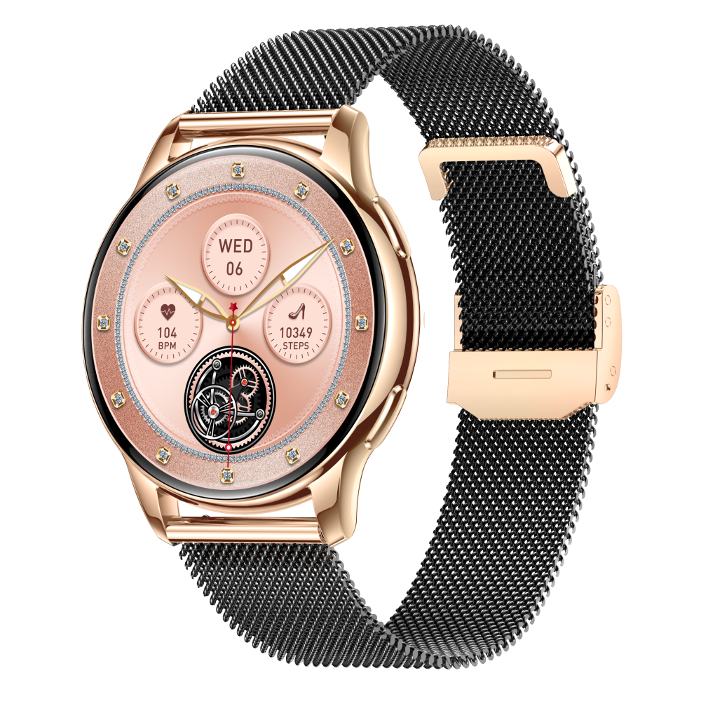 Mode Hybride Smartwatch Mannen Vrouwen Activiteit Tracker VL39 PRO-Zwart