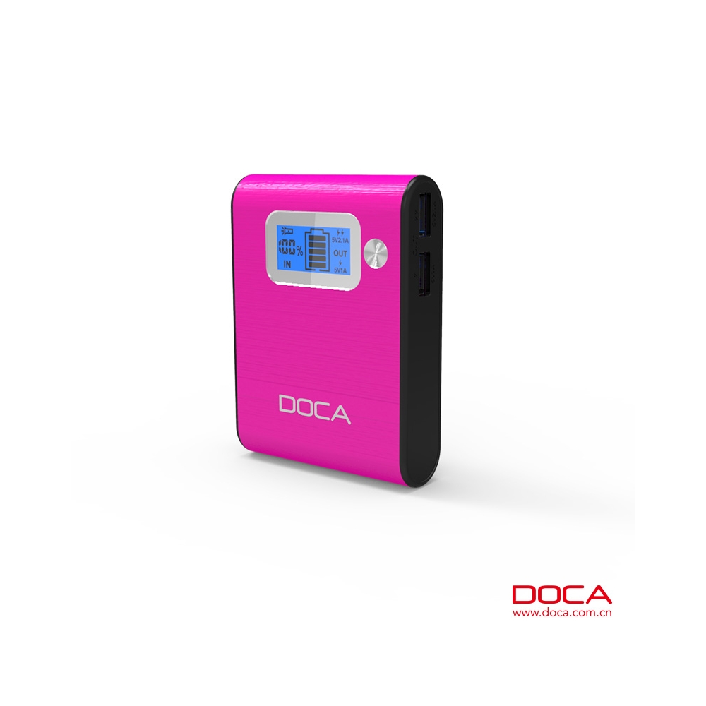 DOCA D565 Powerbank mit 8400mAh-Pink