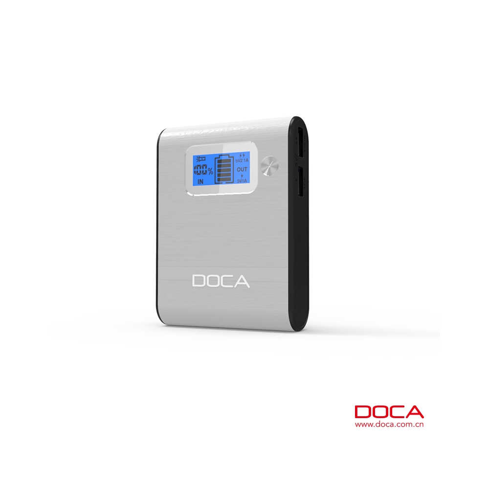Power bank DOCA D565 con 8400mAh-Gris