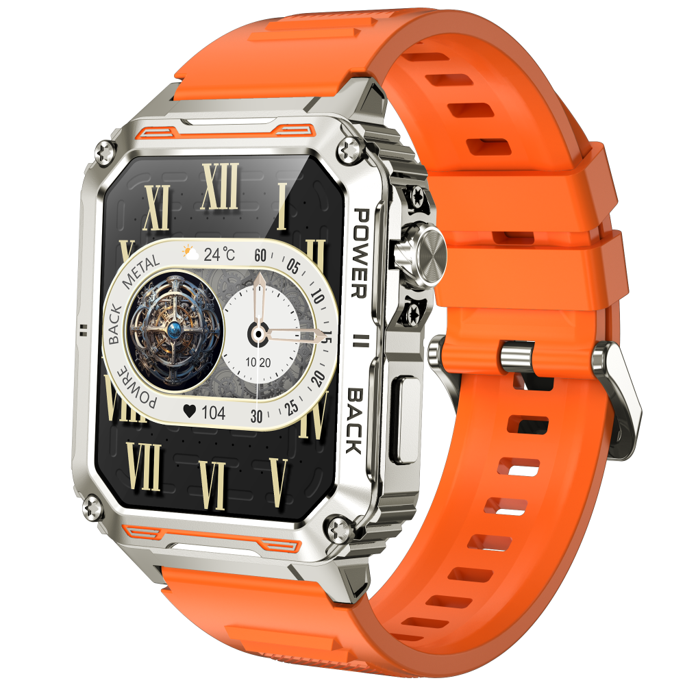 Smartwach Rugged Mens Outdoor Recreation VD38-Silver