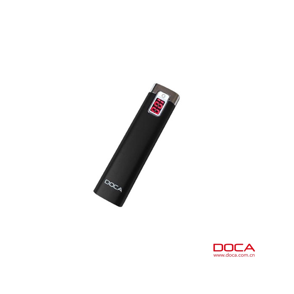 DOCA D516 Powerbank mit 2600mAh Mini Tragbar-Black