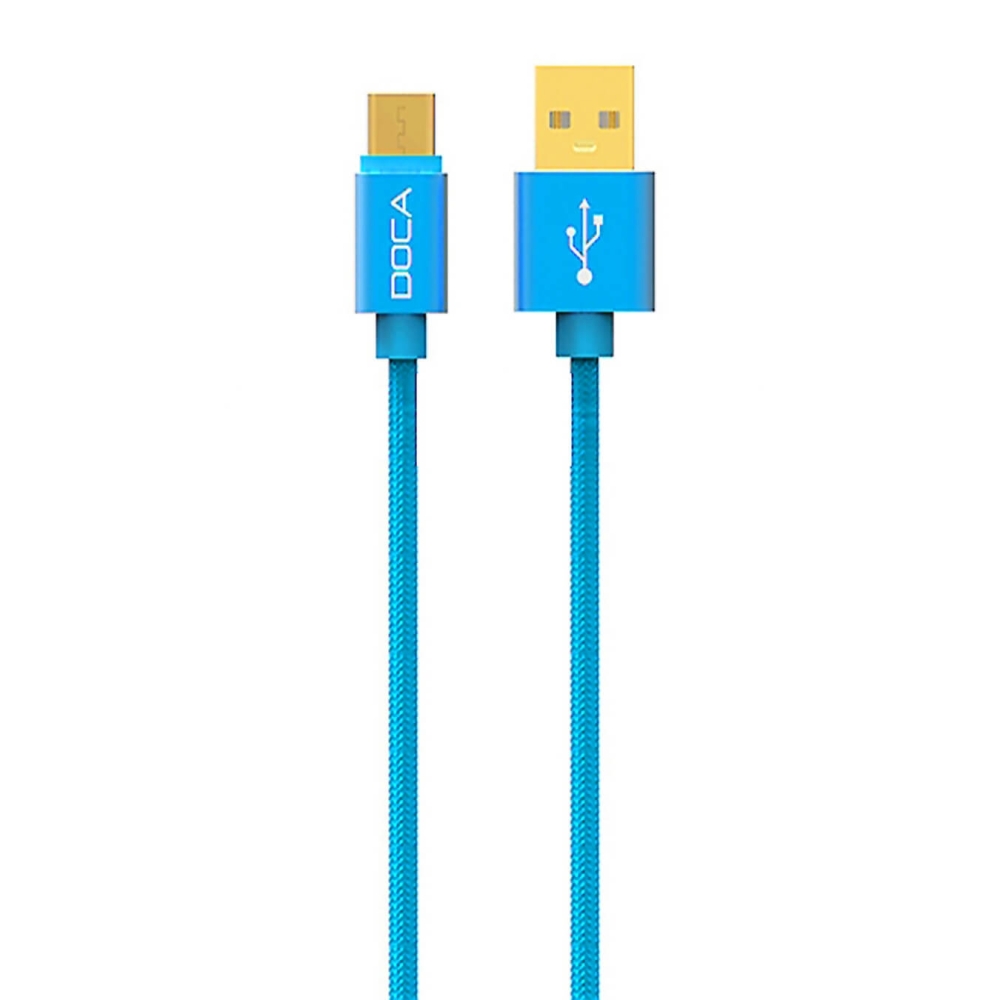Cable Doca Android USB a tipo C 1m 2.4A Cable de datos -Azul