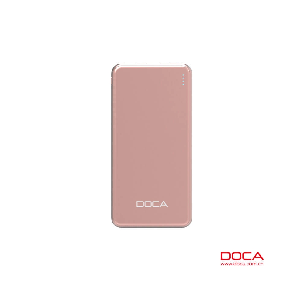 DOCA D607 10.000mAh Powerbank Ultradünn-Rosa