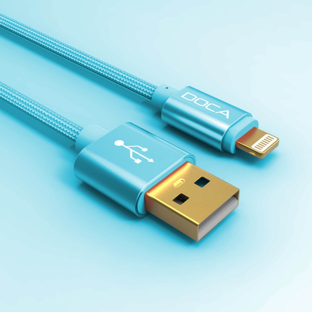 Apple iPhone Doca Kabel Lightning 1m 2.4A-Blå
