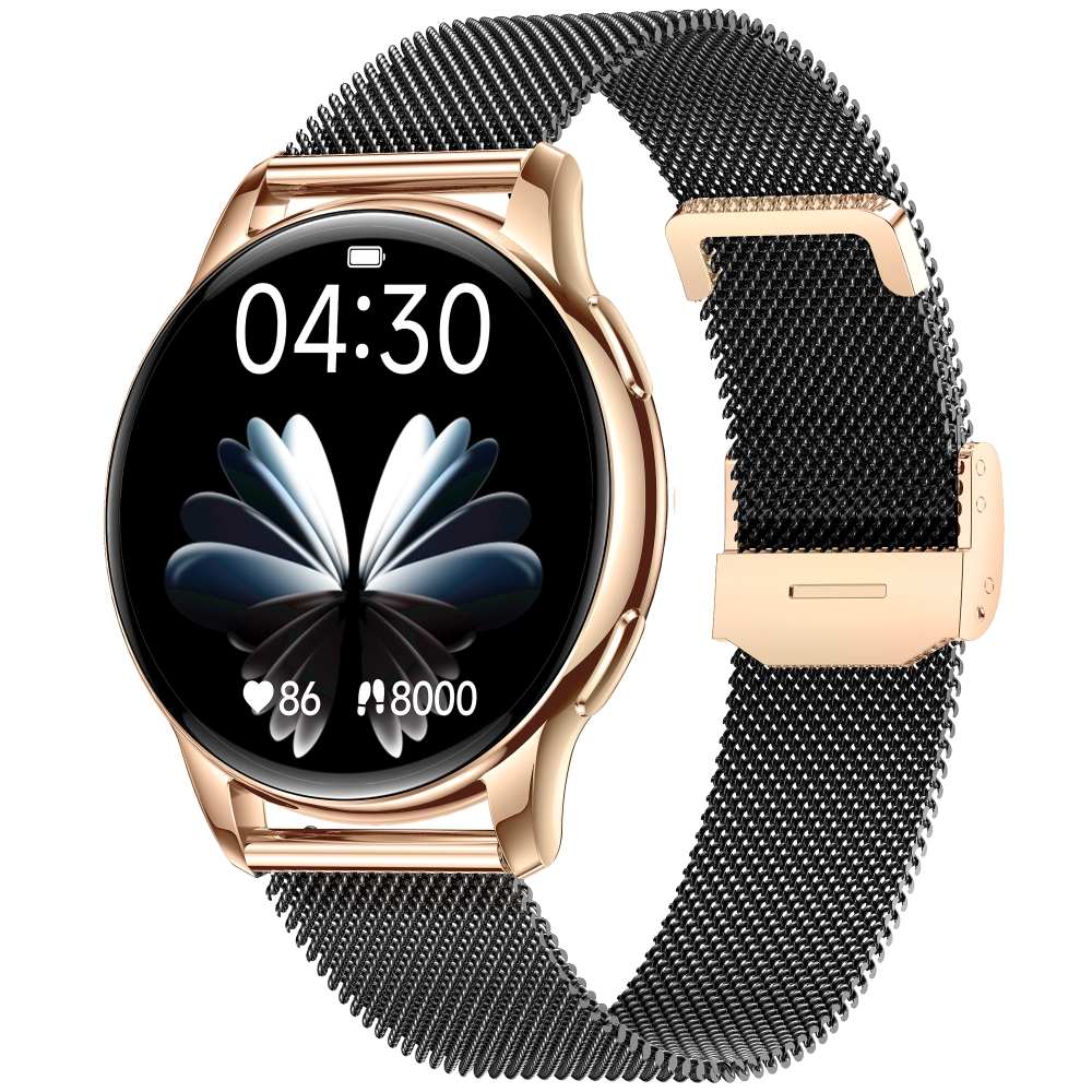 Moda Hibrit Akıllı Saat Erkek Kadın Aktivite Takipçisi VL39 PRO-Siyah