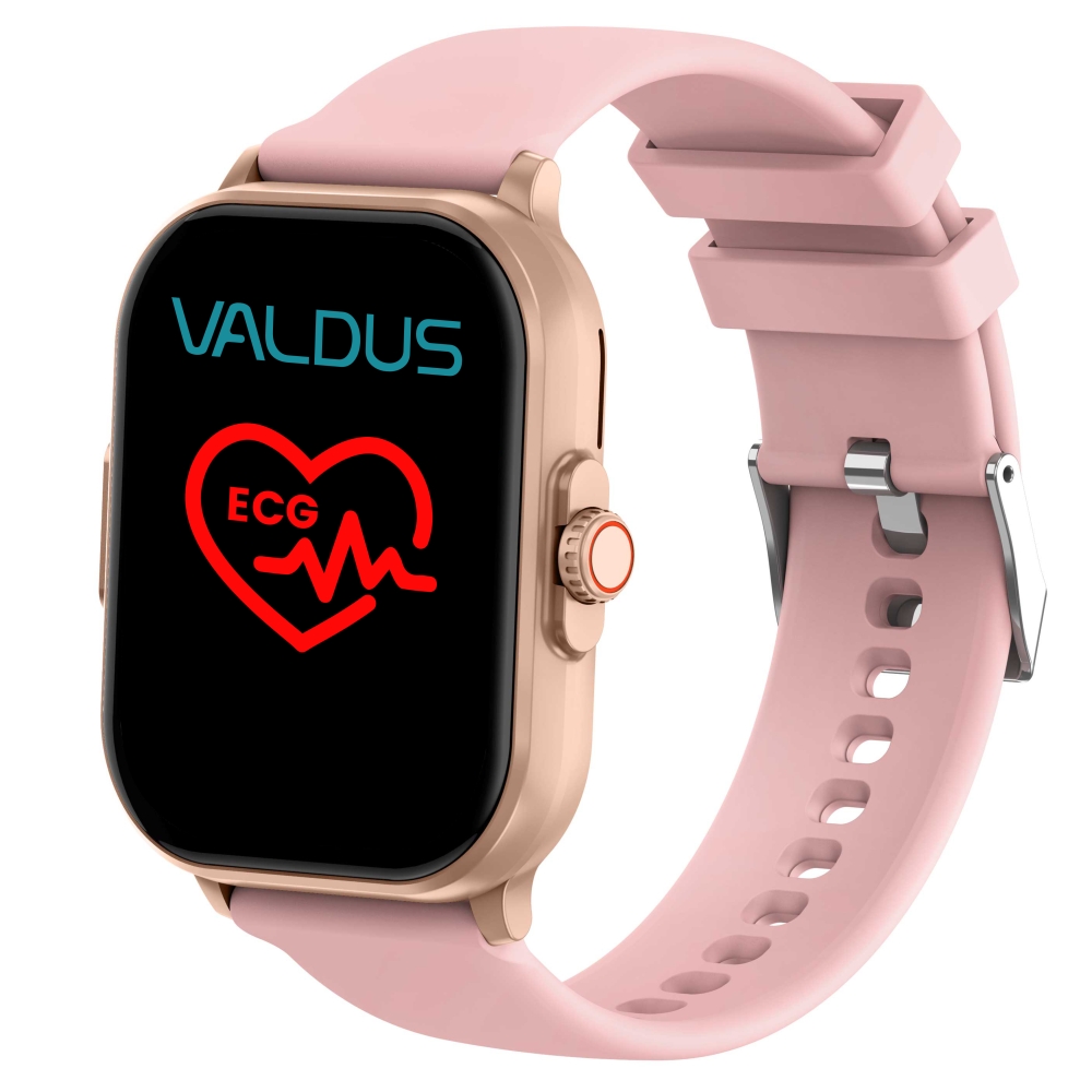 Smart Watch Android Health ECG PPG Wrist Monitoring VE12-Pink