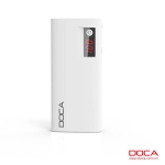 DOCA D566B 13.000mAh powerbank met LCD-display-Wit