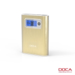 DOCA D568 10400mAh powerbank med LCD display-guld