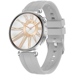 Modische Hybrid-Smartwatch für Herren und Damen, Aktivitätstracker VL41, Silber, Silikon