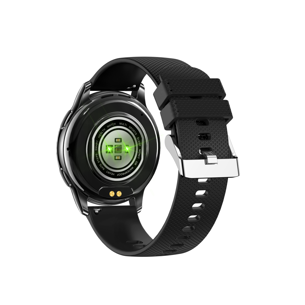 Modni hibridni pametni sat za muškarce i žene za praćenje aktivnosti VL39 PRO-crni-silicij