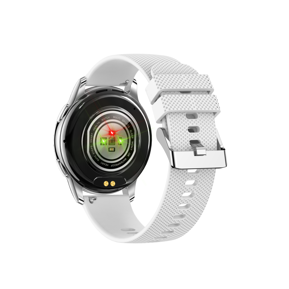 Mode Hybride Smartwatch Mannen Vrouwen Activiteit Tracker VL39 PRO-Wit-Silicon