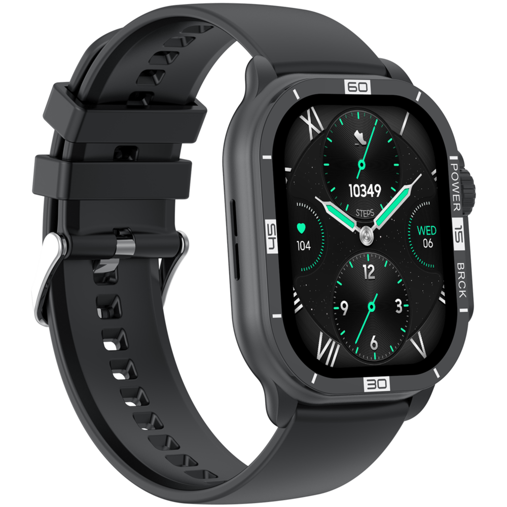 Reloj inteligente híbrido de moda para hombres y mujeres con rastreador de actividad VS36 PRO, color negro